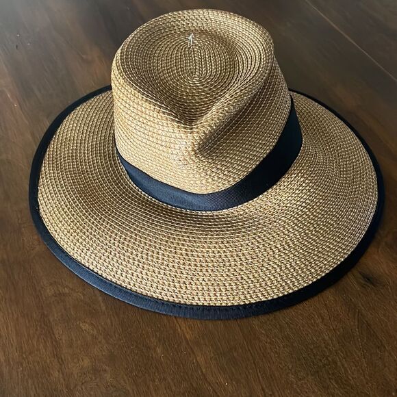 ERIC JAVITS Sun Crest SPF 50+ Fedora Visor Straw Packable Hat NWOT - Picture 7 of 10